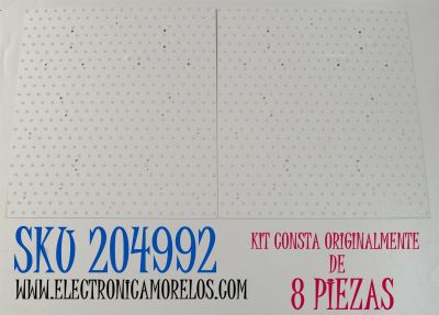KIT DE LEDS ORIGINAL PARA TV ROKU PRO SERIES 8 PIEZAS / NUMERO DE PARTE 75TS03 / 750D15 V4-C10 / 210B480M0BCADQ00E / PANEL TPT750WR-D044.L / DISPLAY  ST7461D04-4 VER.2.1 / MODELO 75R8BX / 75R8B5