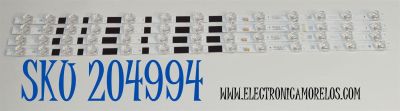 KIT DE LEDS ORIGINAL PARA TV TCL 4 PIEZAS / NUMERO DE PARTE 65HR332M13N01 / 65HR332M13N01 V0 / 65S11 PRO KSF / N0101-000652-A00 / LL2B08U0B / PANEL LVU650NDAL / DISPLAY JR645R3HA3L / MODELO 65Q51K