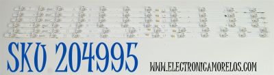 KIT DE LEDS ORIGINAL PARA TV TCL 6 PIEZAS / NUMERO DE PARTE 75TN1L2 / 75TN1L2 A / 75TN1L2 B / 75HR332M11A2 V0 / 75HR332M12B2 V0 / N0101-000650-A00 / N0101-000651-A00 / LK7A08U1C / HY-7000 L -3 / PANEL LVU750NDAL / DISPLAY JR745R3HD2Y / MODELO 75Q51K