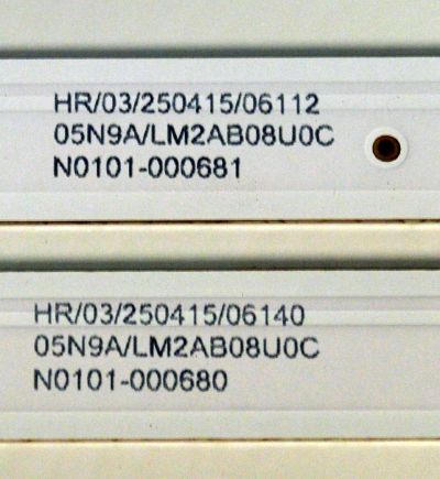 KIT DE LEDS ORIGINAL PARA TV TCL 4 PIEZAS / NUMERO DE PARTE 55HR332M06B2 / 55HR332M11A2 / 55HR332M06B2 V0 / 55HR332M11A2 V0 / 55TN2L2 B 6EAX2-D09 / 55LJ A 11EAX2-D09 / LM2AB08U0C / HY-7000 S / PANEL LVU550NDAL / DISPLAY ST5461D20-9 V2.1 / MODELO 55Q77K - Imagen 2