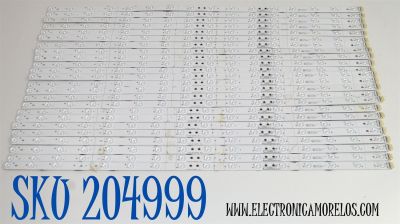 KIT DE LEDS ORIGINAL PARA TV HISENSE 24 PIEZAS / NUMERO DE PARTE SVH650AY1 / CRH-BXK65H3U51C3030T2416381-REV1.3 / RSAG7.820.13834/ROH VER.A / HD650H3U51-T0LN / 2023091201 / 240604X / 27492700 / PANEL HD650H3U51-T0LN / DISPLAY T650QVN07.H / MODELO 65U75N