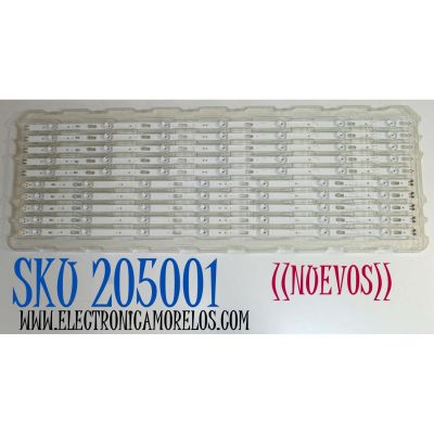KIT DE LEDS ORIGINAL NUEVOS PARA TV SAMSUNG 10 PIEZAS / NUMERO DE PARTE BN96-50046A / BN96-50047A / LM41-00824A / 827A / LM41-00825A / 828A / L1_NU6.9 G0_CFM_R7(1) R1.0_T65_100 / 50046A / 50047APANEL CY-GN070HGJV1H / MODELO UN70NU6070FXZA / UN70NU6900FXZA