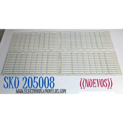 KIT DE LEDS ORIGINAL NUEVOS PARA TV SAMSUNG 48 PIEZAS / NUMERO DE PARTE BN96-50374A / LM41-00973A / L1_Q80T_H5_FAM_S2(5)_R1.0_TC3_100_LM41-00973A / 50374A / PANEL CY-TT085FMAV3H / MODELO QN85Q80TAFXZA / QN85Q80AAFXZA