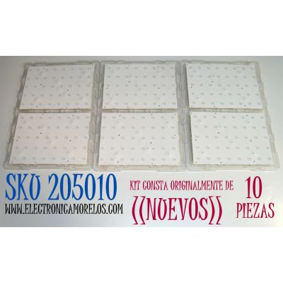 KIT DE LEDS ORIGINAL NUEVOS PARA TV SAMSUNG 10 PIEZAS / NUMERO DE PARTE BN97-14749A / BN41-02676A / 18Y_Q8F_VE_55 40LED VER1_0 / BN95-05351A / LS03 SD3BB / MODELO QN55Q8FNBFXZA / QN55Q8FNBVXZA