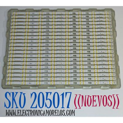 KIT DE LEDS ORIGINAL NUEVOS PARA TV SAMSUNG 20 PIEZAS / NUMERO DE PARTE BN96-48106A / Q70-49S-8EA / 48106A / PANEL CY-TR049HLLV1H / MODELO QN49Q70RAFXZA FA01 / QE49Q70RATXXU / QE49Q70RATXXH / QE49Q77RAUXUA /QA49Q75RAKXXV / QA49Q70RAKPXD / QE49Q70RAUXRU