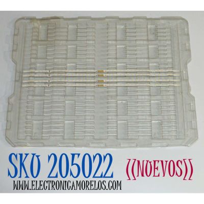 KIT DE LEDS ORIGINAL NUEVOS PARA TV SAMSUNG 4 PIEZAS / NUMERO DE PARTE BN96-54494A / ES75SBQFPBGA42 / 75Q60B / PANEL CY-QC075HGHV1H / DISPLAY ST7461D03-1 VER.2.1 / MODELO QN75Q60CAFXZA / QN75Q60CAFXZA CA05
