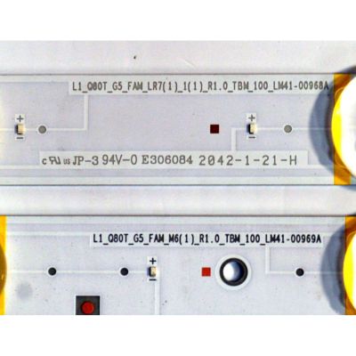KIT DE LEDS ORIGINAL NUEVOS PARA TV SAMSUNG 56 PIEZAS / NUMERO DE PARTE BN96-50372A / BN96-50373A / LM41-00968A / LM41-00969A / L1_Q80T_G5_FAM_LR7(1)_1(1)_R1.0_TBM_100 / L1_Q80T_G5_FAM_M6(1)_R1.0_TBM_100 / PANEL CY-TT075FMLV4H / MODELO QN75Q80T / QN75Q8D - Imagen 3