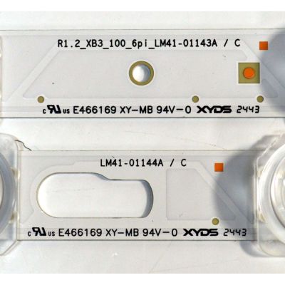 KIT DE LEDS ORIGINAL PARA TV SAMSUNG 4 PIEZAS / NUMERO DE PARTE BN96-58282A / BN96-58283A / LM41-01143A / LM41-01144A / L1_DU7K_D3_CFM_R8(1) R1.2_XB3_100_6Pi LM41-01144A / PANEL CY-BD043HGCV2H / DISPLAY PT430GT01-8 VER.1.1 / MODELO UN43DU7200BXZA XB01 - Imagen 2