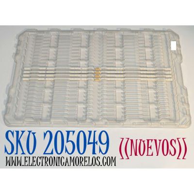 KIT DE LEDS ORIGINAL NUEVOS PARA TV SAMSUNG 4 PIEZAS / NUMERO DE PARTE BN96-50387A / LM41-00861A / L1_Q7060T_H2_DUM_S46(1)_R1.3_TC9_100_LM41-00861A / 50387A / PANEL CY-RT082HGLV1H / MODELO QN82Q6DTAFXZA / QN82Q70TAFXZA