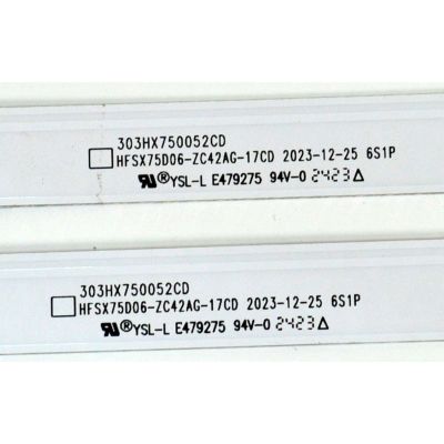 KIT DE LEDS ORIGINAL PARA TV PHILIPS 12 PIEZAS / NUMERO DE PARTE 303HX750052CD / HFX75D06-ZC42AG-17CD / 2300023039 / 70401-01899 / 240704AB03 / GC750M28 / PANEL BOEI750WQ1-F92 / DISPLAY HV750QUB-F92 / MODELO 75PUL7552/F7 / 75PUL7552/F7 A - Imagen 4