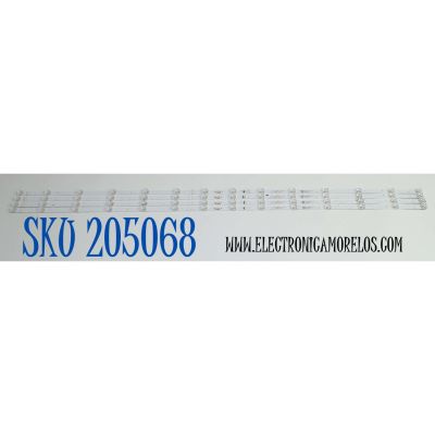 KIT DE LEDS ORIGINAL PARA TV TCL 4 PIEZAS / NUMERO DE PARTE TCL55LB40 / TCL55LB40_3030F2.4D_V0.3_20231128 / N0101-000557-A00 / HY7000 (S) HBH-H2 / PANEL LVU550NDL / DISPLAY PT550GT08-1 VER.1.0 / MODELO 55Q651G
