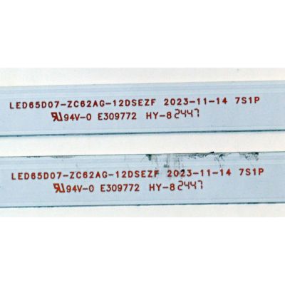 KIT DE LEDS ORIGINAL PARA TV VIZIO 8 PIEZAS / NUMERO DE PARTE 30365007055DSYN / LED65D07-ZC62AG-12DSEZF / 250205BL03 / SLB65092YN / DISPLAY HV650QUB-F71 / MODELO V4K65M-0810 / V4K65M-0810 LMV1V1MA / V4K65M-0810 LMV1V1MB - Imagen 2