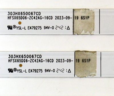 KIT DE LEDS ORIGINAL PARA TV VIZIO 6 PIEZAS / NUMERO DE PARTE 303HX650067CD / HFSX65D06-ZC42AG-16CD / 2300023007 / 70401-01953 / 240612AB04 / GC650M33 / PANEL BOEI650WQ1 / DISPLAY HV650QUB-F72 / MODELO V4K65M-0804 / V4K65M-0804 LBVF5JA - Imagen 3