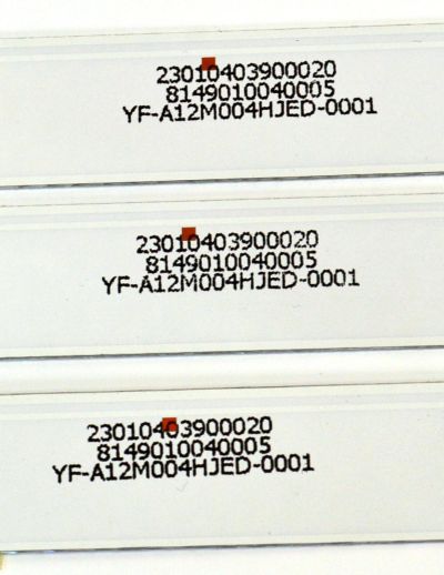 KIT DE LEDS ORIGINAL PARA TV ONN 3 PIEZAS / NUMERO DE PARTE 6501L771000010 / 12-40C3X9-771.3X17-3528-170810 / 23010403900020 / 8149010040005 / YF-A12M004HJED-0001 / PANEL K550WDGF / DISPLAY LC550EQC (SM)(A4) / MODELO 100012586 55" - Imagen 3