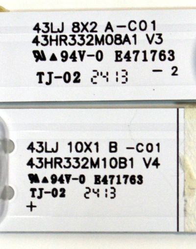 KIT DE LEDS ORIGINAL PARA TV TCL 3 PIEZAS / NUMERO DE PARTE 43HR332M08A1 / 43HR332M10B1 / 43HR332M08A1 V3 / 43HR332M10B1 V4 / 43LJ 10X1 B -C01 / 43LJ 8X2 A-C01 / LK2AB10U2B / B0101-001404-C00 / PANEL LVU430NDJL / DISPLAY PT430GT03-1 / MODELO 43S551G - Imagen 4