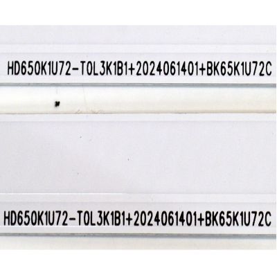 KIT DE LEDS ORIGINAL PARA TV HISENSE 6 PIEZAS / NUMERO DE PARTE BK65K1U72C / CRH-BK65K1U72C3030T03164CH-REV1.2 / HD650K1U72-T0L3K1B1+2024061401+BK65K1U72C / 1411574S00 / PANEL HD650K1U72-T0L3K1B2\ROH / DISPLAY HV650QUB-F72 REV.2.0 / MODELO 65A65NV - Imagen 2