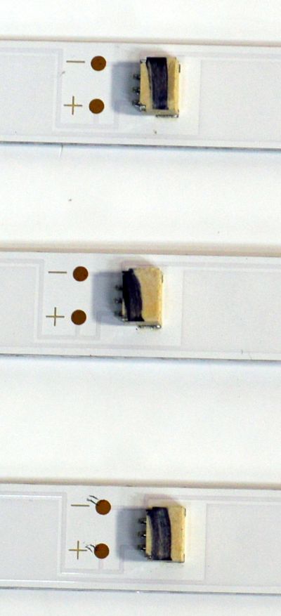 KIT DE LEDS ORIGINAL PARA TV JVC 3 PIEZAS / NUMERO DE PARTE 4708-K43DGF-A1113N21 / K430WDGF A1 / K430WDGF / XRJ1060 / HNSL4708RA0 / 110308-43GF1051 / JF-250208-3200E432 / DISPLAY V430HJ2-P01 / MODELO SI43FRF - Imagen 2