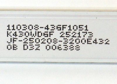 KIT DE LEDS ORIGINAL PARA TV JVC 3 PIEZAS / NUMERO DE PARTE 4708-K43DGF-A1113N21 / K430WDGF A1 / K430WDGF / XRJ1060 / HNSL4708RA0 / 110308-43GF1051 / JF-250208-3200E432 / DISPLAY V430HJ2-P01 / MODELO SI43FRF - Imagen 4