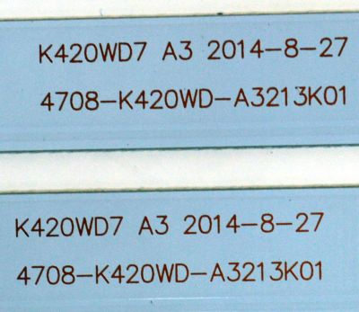 KIT DE LEDS ORIGINAL PARA TV DAEWOO 8 PIEZAS / NUMERO DE PARTE 4708-K420WD-A3213K01 / K420WD7 A3 / 471R1P79 / K420WD716C027 / X-C55-L06-YF16 / PANEL LC430DUY-SHA1 / DISPLAY LC430DUY (SH)(A1) / MODELO L43R6300KN - Imagen 4