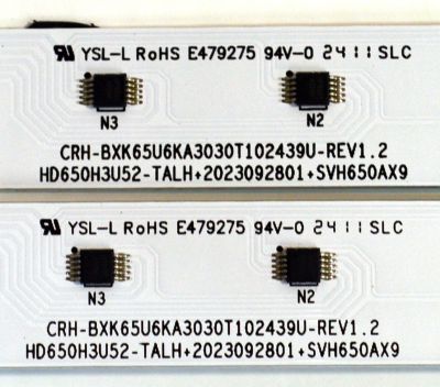 KIT DE LEDS ORIGINAL PARA TV HISENSE 24 PIEZAS / NUMERO DE PARTE SVH650AX9 / CRH-BXK65U6KA3030T102439U-REV1.2 / HD650H3U52-TALH/2023092801/SVH650AX9 / RSAG7.820.13755/ROH VER.A / PANEL HD650H3U52-T0LH / DISPLAY T650QVN07.5 / MODELO 65U6N / 65U6N 65U66LUA - Imagen 4