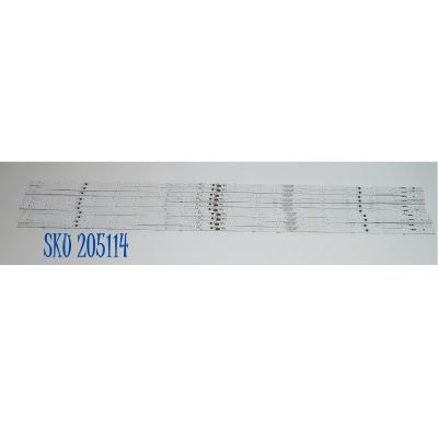 KIT DE LEDS ORIGINAL PARA TV TCL 10 PIEZAS / NUMERO DE PARTE G0104-000488 / 40-FFKCBL-DLB1AG / N0101-000771-C00 / 06HJH/LC4A08W6B / PANEL LVU550NDJL / DISPLAY ST5461D20-9 V2.1 / MODELO 55QM61K