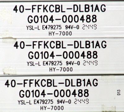 KIT DE LEDS ORIGINAL PARA TV TCL 10 PIEZAS / NUMERO DE PARTE G0104-000488 / 40-FFKCBL-DLB1AG / N0101-000771-C00 / 06HJH/LC4A08W6B / PANEL LVU550NDJL / DISPLAY ST5461D20-9 V2.1 / MODELO 55QM61K - Imagen 2