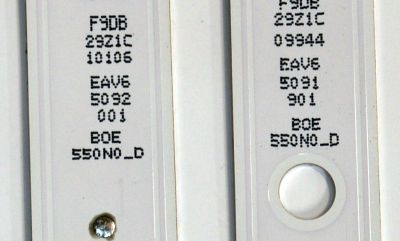 KIT DE LEDS ORIGINAL PARA TV LG 4 PIEZAS / NUMERO DE PARTE EAV65091901 / EAV65092001 / SSC_Y25_OD30_DRT_55UA75_BOE_S / SSC_Y25_OD30_DRT_55UA75_BOE_REV_240502_B BAR / PANEL NC550DQG-VHPH3 / DISPLAY PT550GT07-3 / MODELO 55UA8000PSB / 55UA8000PSB.BWMSLKR - Imagen 5