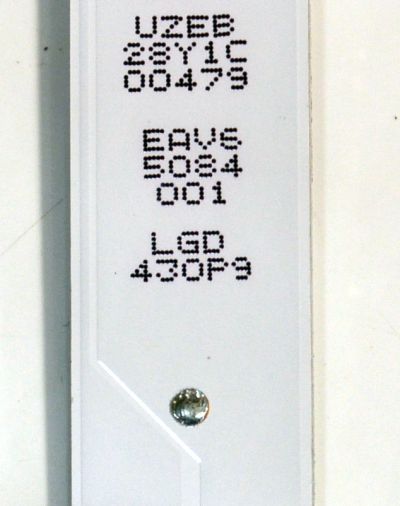 KIT DE LEDS ORIGINAL PARA TV LG 5 PIEZAS / NUMERO DE PARTE EAV65084001 / SSC_Y24 SLIM TRIDENT 43UT80_LGD_S / SSC_Y24 SLIM TRIDENT 43UT80_LGD_REV00_231206 / LGD 430P9 / PANEL NC430TQG-AAKHH / DISPLAY LC430EQC (SS)(A1) / MODELO 43UR7800PSB / 43UR7800PSB.BWMYLJM - Imagen 4