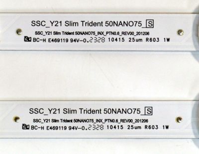 KIT DE LEDS ORIGINAL PARA TV LG 6 PIEZAS / NUMERO DE PARTE EAV65034001 / SSC_Y21 SLIM TRIDENT 50NANO75_S / SSC_Y21 SLIM TRIDENT 50NANO75_INX_PTN0.6_REV00_201206 / INX 500K6_T / PANEL NC500TQG-VXKP1 / MODELO 50NANO77SRA / 50NANO80TSA / 50NANO75SQA - Imagen 3
