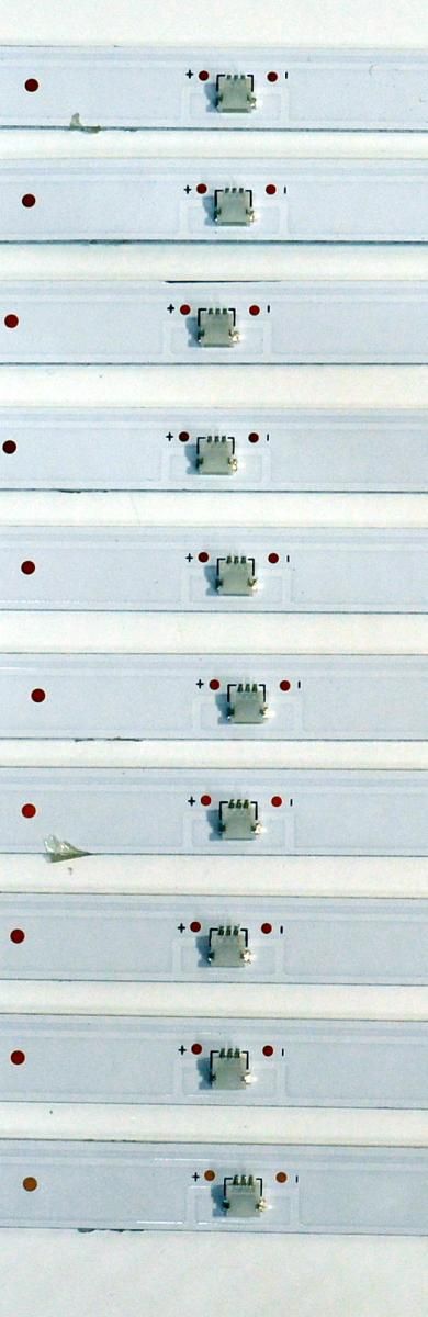 KIT DE LEDS ORIGINAL PARA TV HYUNDAI 10 PIEZAS / NUMERO DE PARTE JL.D58051330-032AS-M / JL.D58051330-032AS-M_V01 / 58N1 / 1110-4000411 / 230101021840 / PANEL HK580WLEDM-JH05A / DISPLAY PT580GT02-1 VER.1.1 / MODELO HYLED5806A4KM - Imagen 2