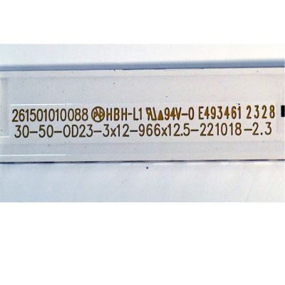 KIT DE LEDS ORIGINAL PARA TV SAMSUNG 3 PIEZAS / NUMERO DE PARTE 261501010088 / 30-20-OD23-3X12-966X12.5-221018-2.3 / 30-20-0D23-3X12-966X12.5-221018-2.3 / VN7R01350Y21100 / MODELO UN50TU8000FXZA / UN50TU8000FXZA LA09 - Imagen 2
