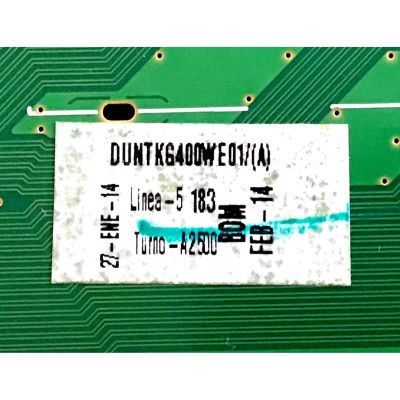 T-CON SHARP / DUNTKG400FM05 / QPWBXG400WJZZ / G400FM05 / PANEL JE695D3HB1 AZ / MODELO LC-70TQ15U - Imagen 3