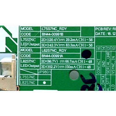 LED DRIVER SAMSUNG / BN44-00991A / L82S7NC_RDY / BN4400991A / MODELOS QN82Q70RAFXZA FA01 / QN85Q7DRAFXZA AA01 - Imagen 3