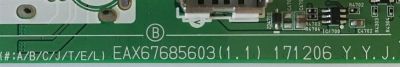MAIN LG / EBT65159801 / EAX67685603(1.1) / 64523001 / 65159801 / PANEL LE550AQD (EL)(A1)  / MODELOS OLED55C8PUA AUSWLH / OLED55C8PUA BUSWLJR - Imagen 2
