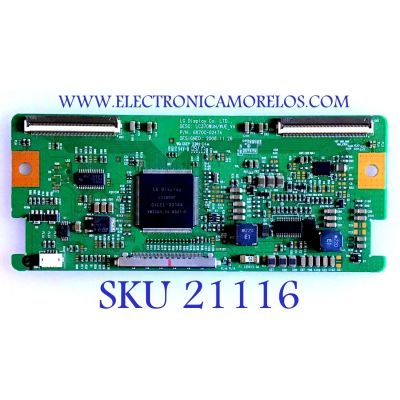 T-CON TOSHIBA / 6871L-1565A / 6870C-0247A / LC370WUN/WUE_V4 / PANEL LC370WUN-(SB)(G1) / MODELOS 37RV525RZ / 37RV635D