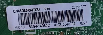 MAIN SAMSUNG QLED SMART 4K ULTRA HD CON HDR / BN94-14060C / BN41-02695A / BN97-15558C / PANEL CY-TR065FLLV9H / MODELO QN65Q80RAFXZA FC04 - Imagen 2