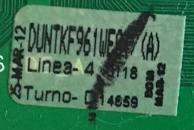 T-CON SHARP / DUNTKF961FM01 / XF961WJZZ / QPWBXF961WJZZ / QKITPF961WJTX / DUNTKF961WE01 / F961FM01 / PANEL LK695D3GV00D / MODELO LC-70LE845U / LC-60C8470U / LC-60LE845U / LC-70C8470U / LC-70LE847U - Imagen 3