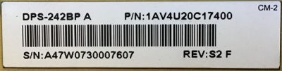 FUENTE SANYO / 1AV4U20C17400 / DPS-242BP A / SUSTITUTA 1AV4U20C17401 / PANEL T420XW01 V.5 / MODELO DP42647 P42647-03 / DP42848 - Imagen 3