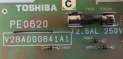 FUENTE DE PODER TOSHIBA / 75013066 / V288A000841A1 / PE0620C / PANEL LC420WUD (SA)(B1) / MODELO 42XV545U - Imagen 2