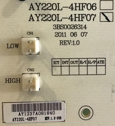 FUENTE DE PODER SCEPTRE / AY220L-4HF07 / 3BS0026314 / AY1237A08 / PANEL V400H1-L12 REV. C1 / MODELO X405BV-FHD - Imagen 2