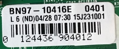 MAIN PARA TV / MONITOR SAMSUNG / NUMERO DE PARTE BN94-11247B / BN97-10416E / BN41-02456B / BN9411247B / LFD_NT14L_EME_EDE / PANEL CY-GJ065CSAVYH / MODELO LH65EDEPLGC/GO MS01 - Imagen 3