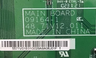 MAIN INSIGNIA / 55.71V01.E01 / 48.71V12.011 / 09164-1 / 5571V01E01 /  PANEL T315HW04 V.4 / MODELOS NS32L450A11 / NS-26L450A11 - Imagen 2