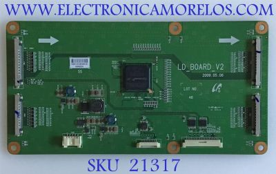 DIMMER BOARD TOSHIBA / 75015786 / LD_BOARD_V2 / 3012C / PANEL LTA550HF01 / MODELO 55SV670U