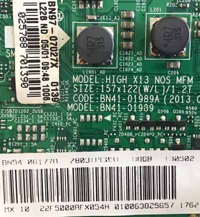 MAIN SAMSUNG / BN94-06177A / BN97-07027X / BN41-01989A / SUSTITUTA BN94-06777P / PANEL HT215F01-100 / MODELO UN22F5000AFXZA FP02 - Imagen 2