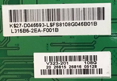 LED DRIVER TOSHIBA / 27-D046593 / 4H.V3236.001/A4 / L315B5-2EA-F001B / V323-201 / PANEL V315B5-LE1 REV.C2 / MODELO  32SL415U / 32SL400U / 32SLV411U / VT3210LED VS13772-1M - Imagen 2