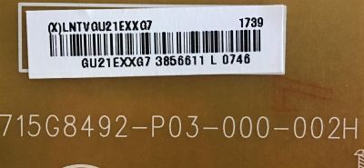 LED DRIVER VIZIO / LNTVGU21EXXG7 / 715G8492-P03-000-002H / (X)LNTVGU21EXXG7 / PANEL TPT550US-FN11.S / MODELOS E55-E1 LTMEVIQT / E55-E1 LTMEVIKT - Imagen 2