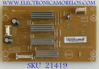 LED DRIVER VIZIO / LNTVGU21EXXG7 / 715G8492-P03-000-002H / (X)LNTVGU21EXXG7 / PANEL TPT550US-FN11.S / MODELOS E55-E1 LTMEVIQT / E55-E1 LTMEVIKT