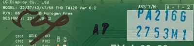 T-CON LG / 6871L-2753M / 6870C-0401B / PANEL LC470EUE(SE)(M1) / MODELO 47LS4600-UA.AUSWLUR / SUSTITUTAS 6871L-2852G / 6871L-2753R / 6871L-2856C / 6871L-2753S / 6871L-2823H / 6871L-2852D / 6871L-2823E / 6871L-2856B - Imagen 2