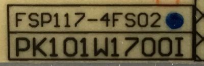 FUENTE DE PODER PARA TV TOSHIBA / NUMERO DE PARTE PK101W1700I / FSP117-4FS02 / 01-PK101W1700I-DSPIL / 3BS0442204GP / PANEL K430WDRD / K430WDRD-UF300AA / DISPLAY T430QVN03.0 / MODELOS TF-43A810U21 / 43LF711U20 - Imagen 3