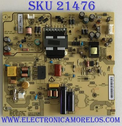 FUENTE DE PODER PARA TV TOSHIBA / NUMERO DE PARTE PK101W1700I / FSP117-4FS02 / 01-PK101W1700I-DSPIL / 3BS0442204GP / PANEL K430WDRD / K430WDRD-UF300AA / DISPLAY T430QVN03.0 / MODELOS TF-43A810U21 / 43LF711U20